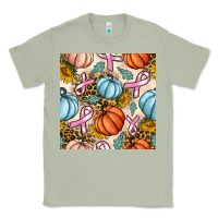 Breast Cancer Awareness With Pumpkin And Leopard Seamless Pattern Classic Tee | Teevron