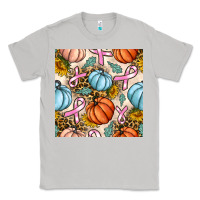 Moon Dust breast cancer awareness with pumpkin and leopard seamless pattern Classic Tee - BundleAndBundleShop