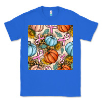 True Royal breast cancer awareness with pumpkin and leopard seamless pattern Classic Tee - BundleAndBundleShop