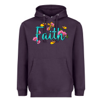 Plum faith with flower and butterfly Heavyweight Hoodie - NancyCooperArtShop