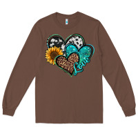 Chestnut turquoise sunflower hearts Long Sleeve Tee - Jasminsmagicworld