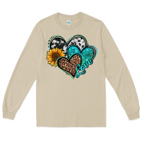 Mushroom turquoise sunflower hearts Long Sleeve Tee - Jasminsmagicworld