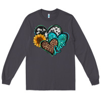 Smoke turquoise sunflower hearts Long Sleeve Tee - Jasminsmagicworld