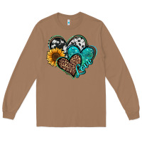 Toasted Coconut turquoise sunflower hearts Long Sleeve Tee - Jasminsmagicworld