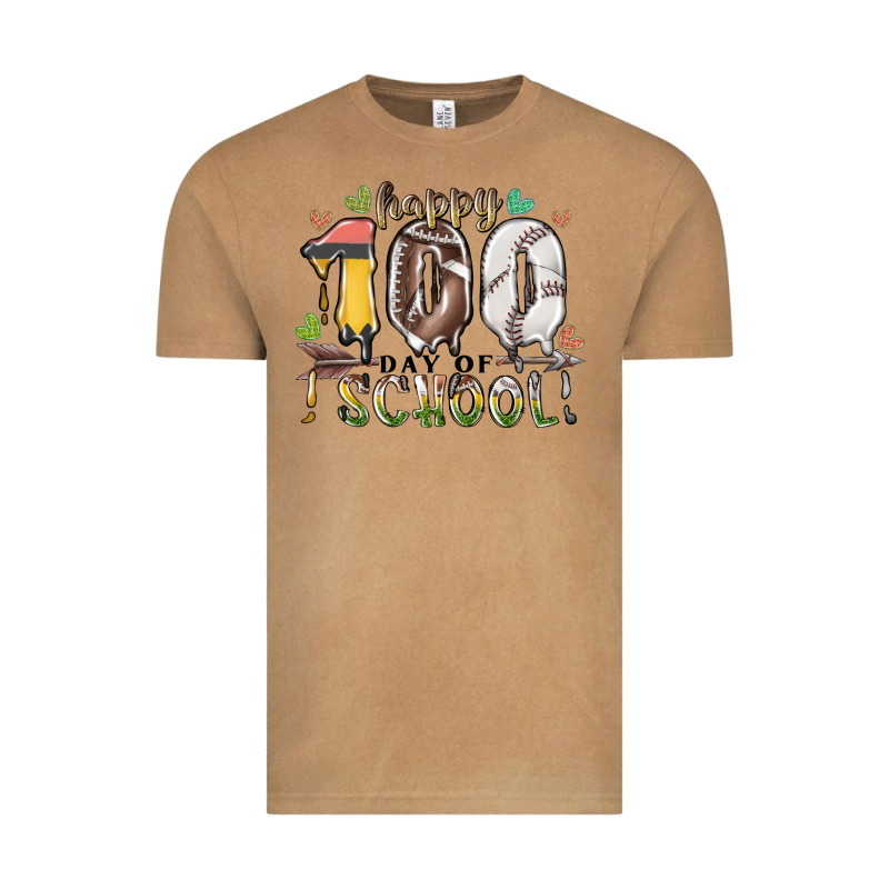 Happy 100 Day Of School American Football Baseball Vintage Tee by RacoonDesign | Teevron