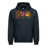 Navy Peace love tacos Urban Hoodie - NancyCooperArtShop
