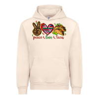 Sandshell Peace love tacos Urban Hoodie - NancyCooperArtShop