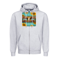 Heather Grey hereford cattle mom coaster Zipper Hoodie - Jasminsmagicworld