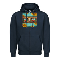 Navy hereford cattle mom coaster Zipper Hoodie - Jasminsmagicworld