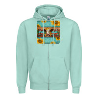 Seafoam hereford cattle mom coaster Zipper Hoodie - Jasminsmagicworld