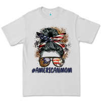 Dove Grey americanmom messy bun Premium Tee - BarkalooDesign