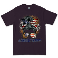 Plum americanmom messy bun Premium Tee - BarkalooDesign