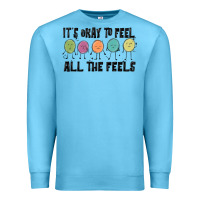 Ocean Blue ıt's okay to feel all the feels Premium Sweatshirt - MaliasSmallBusiness