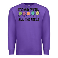 Purple ıt's okay to feel all the feels Premium Sweatshirt - MaliasSmallBusiness