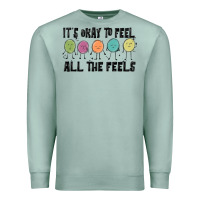 Seafoam ıt's okay to feel all the feels Premium Sweatshirt - MaliasSmallBusiness