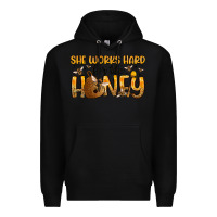 Black she works hard for the honey Premium Hoodie - Artiststas