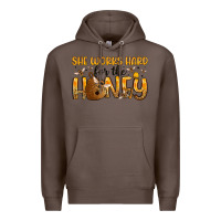 Coffee she works hard for the honey Premium Hoodie - Artiststas