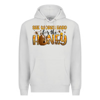 Dove Grey she works hard for the honey Premium Hoodie - Artiststas