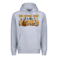 Heather Grey she works hard for the honey Premium Hoodie - Artiststas