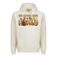 Oatmeal Heather she works hard for the honey Premium Hoodie - Artiststas