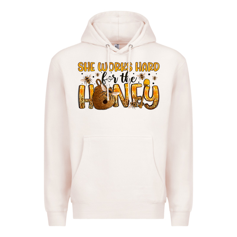 She Works Hard For The Honey Premium Hoodie by Artiststas | Teevron