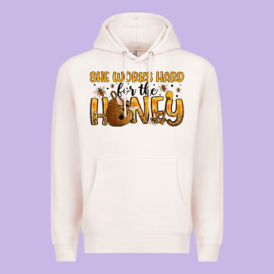 She Works Hard For The Honey Premium Hoodie Designed By Artiststas
