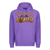 Purple she works hard for the honey Premium Hoodie - Artiststas