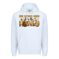 White she works hard for the honey Premium Hoodie - Artiststas