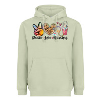 Matcha peace love nursing Heavyweight Hoodie - MaliasSmallBusiness