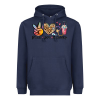 Navy peace love nursing Heavyweight Hoodie - MaliasSmallBusiness