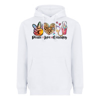 White peace love nursing Heavyweight Hoodie - MaliasSmallBusiness