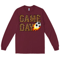 Burgundy game day soccer Long Sleeve Tee - JahusDesignShop