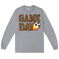 Heather Grey game day soccer Long Sleeve Tee - JahusDesignShop