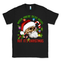 Black When You're Dead Inside But It's Christmas Hippie Skeleton Santa Classic Tee - Artiststas