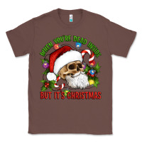 Chestnut When You're Dead Inside But It's Christmas Hippie Skeleton Santa Classic Tee - Artiststas
