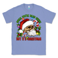 Colony Blue When You're Dead Inside But It's Christmas Hippie Skeleton Santa Classic Tee - Artiststas