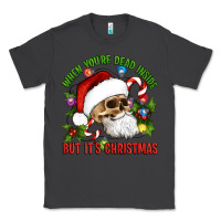 Smoke When You're Dead Inside But It's Christmas Hippie Skeleton Santa Classic Tee - Artiststas