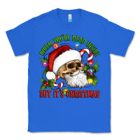 True Royal When You're Dead Inside But It's Christmas Hippie Skeleton Santa Classic Tee - Artiststas