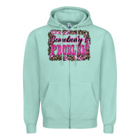 Seafoam Western Somebody's Problem Zipper Hoodie - LillyAllenDesigns