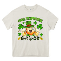 Cream drink responsibly dont spill it Heavy Core Tee - Artiststas