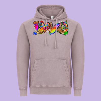 Love Autism Vintage Hoodie Designed By Zillion Design Studio