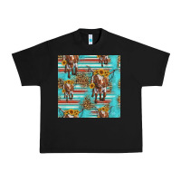 Black longhorn bull seamless pattern Urban Heavy Tee - HRA Design Shop