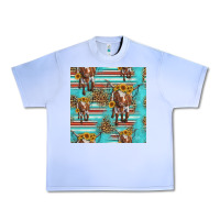Grape Ice longhorn bull seamless pattern Urban Heavy Tee - HRA Design Shop
