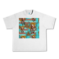 Lunar Rock longhorn bull seamless pattern Urban Heavy Tee - HRA Design Shop
