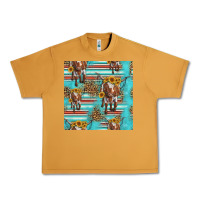 Peanut Butter longhorn bull seamless pattern Urban Heavy Tee - HRA Design Shop