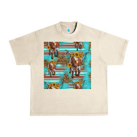 Sandshell longhorn bull seamless pattern Urban Heavy Tee - HRA Design Shop