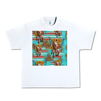 White longhorn bull seamless pattern Urban Heavy Tee - HRA Design Shop