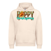 Sandshell Happy Thanksgiving with Turkey Urban Hoodie - texasbilliewilder