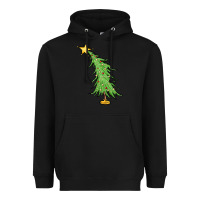 Black trendy christmas tree Heavyweight Hoodie - MaliasSmallBusiness