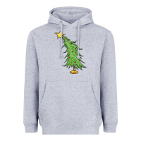 Heather Grey trendy christmas tree Heavyweight Hoodie - MaliasSmallBusiness